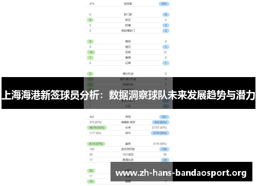 上海海港新签球员分析：数据洞察球队未来发展趋势与潜力