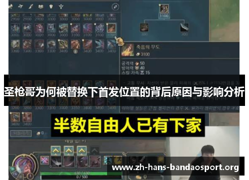 圣枪哥为何被替换下首发位置的背后原因与影响分析 圣枪哥为何被替换下首发位置的背后原因与影响分析